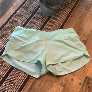 Lululemon Speed Shorts. Size 8. Mint green.